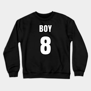 BOY NUMBER 8 FRONT-PRINT Crewneck Sweatshirt